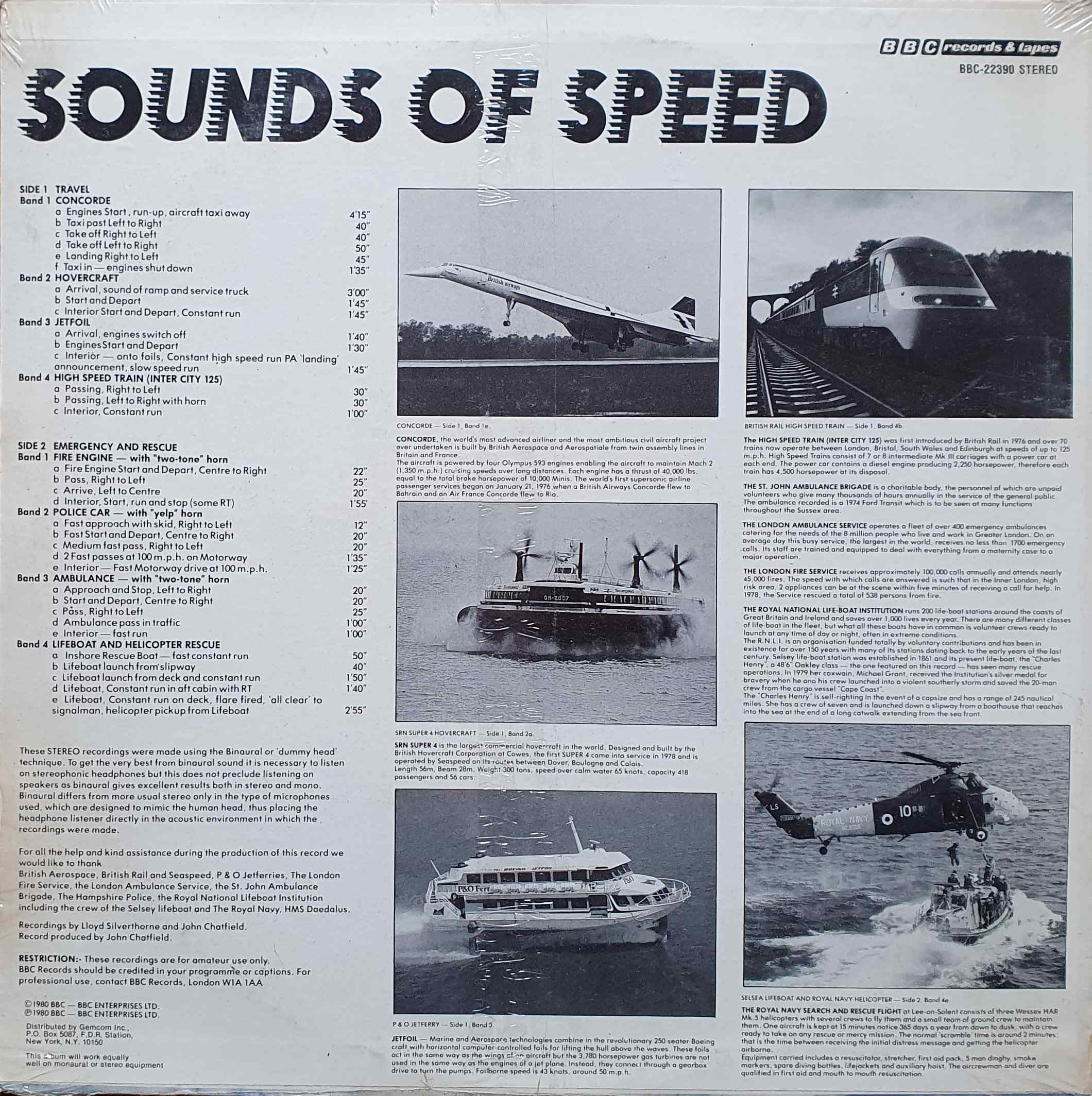 Picture of BBC - 22390 Sounds of speed by artist Various from the BBC records and Tapes library